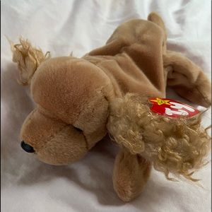 Ty Spunky the Cocker Spaniel dog Beanie Babies Baby Tan stuffed animal 90s toy